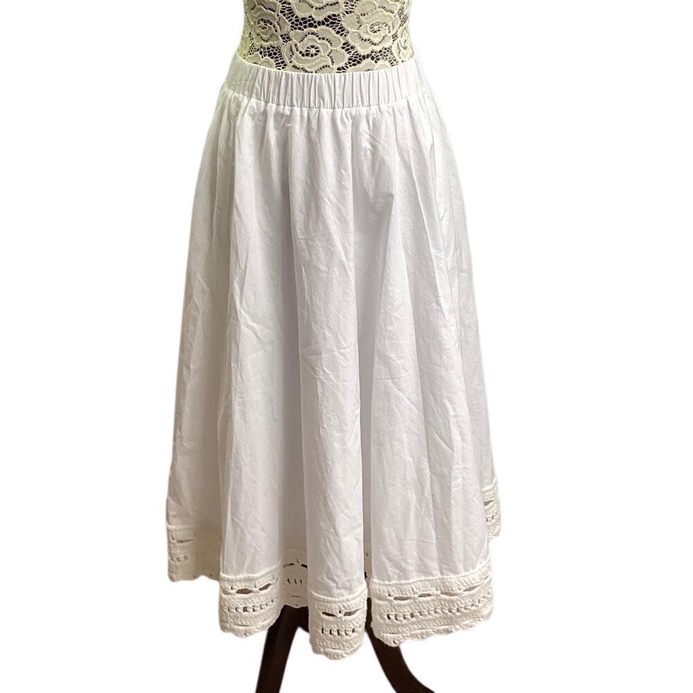 Collette  Aster Skirt boho chic Y2K beach summer skirt M white